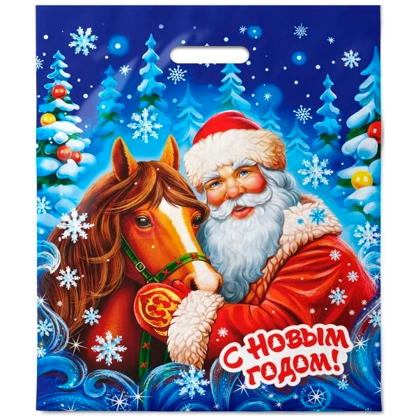 Пакеты с прорезной ручкой 40x47 НГ Интерпак (Любимец)