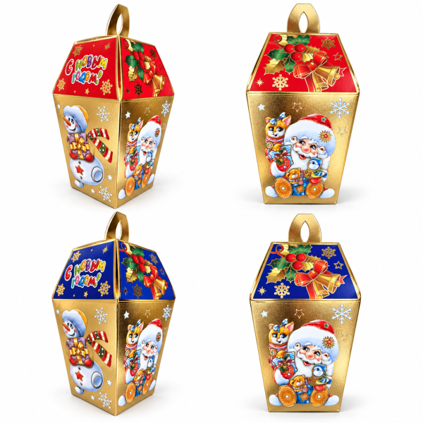 Коробка 500гр BOX-NG-2215/ 2216 (красная, синяя) 7.5x7.5x23 12шт