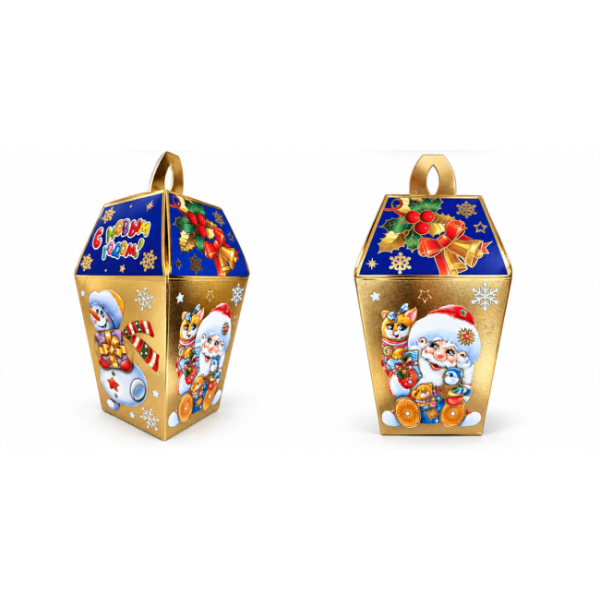 Коробка подарочная 500гр BOX-NG-2216 (синяя) ДМ и снеговик 7.5x7.5x23 Коробка подарочная 500гр BOX-NG-2216 (синяя) ДМ и снеговик 7.5x7.5x23