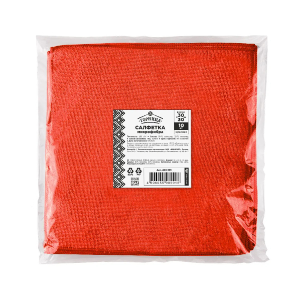Салфетка из микрофибры 30x30 см Горница (Красная) Салфетка из микрофибры 30x30 см Горница (Красная)
