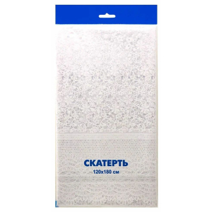 Скатерть одноразовая 120x180 Интерпак (Кружево)